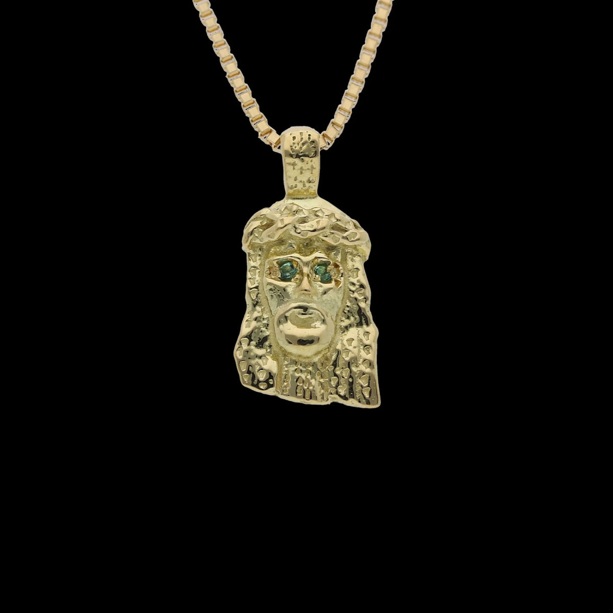 RAYDBACK JESUS 18K GOLD PENDANT