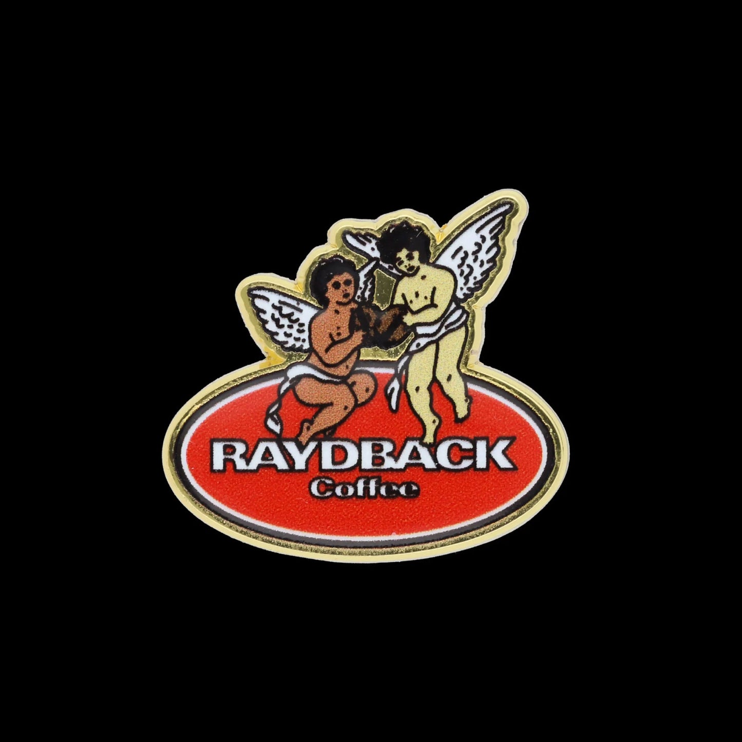 -RAYDBACK COFFEE COMPANY
ANGEL PIN BADGE-