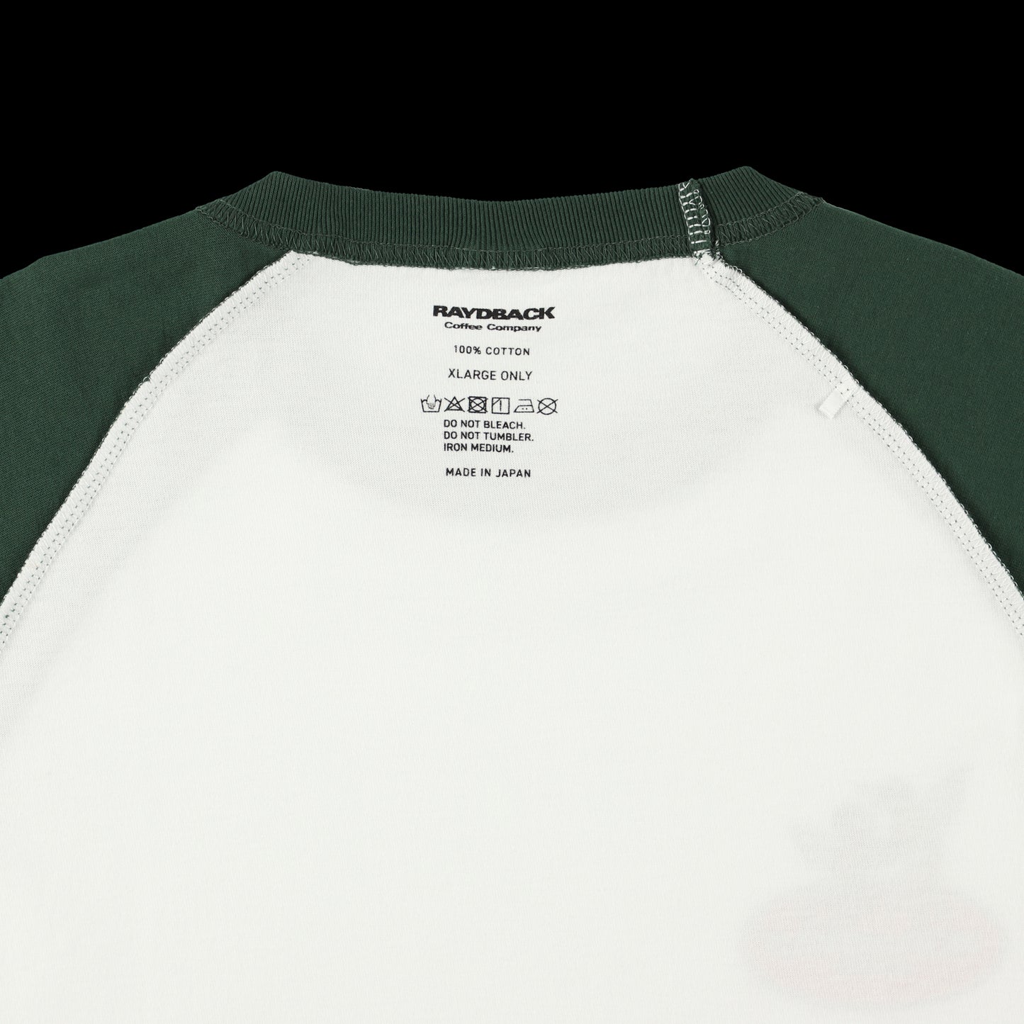 -RAYDBACK COFFEE COMPANY STAFF RAGLAN TEE- (Green)