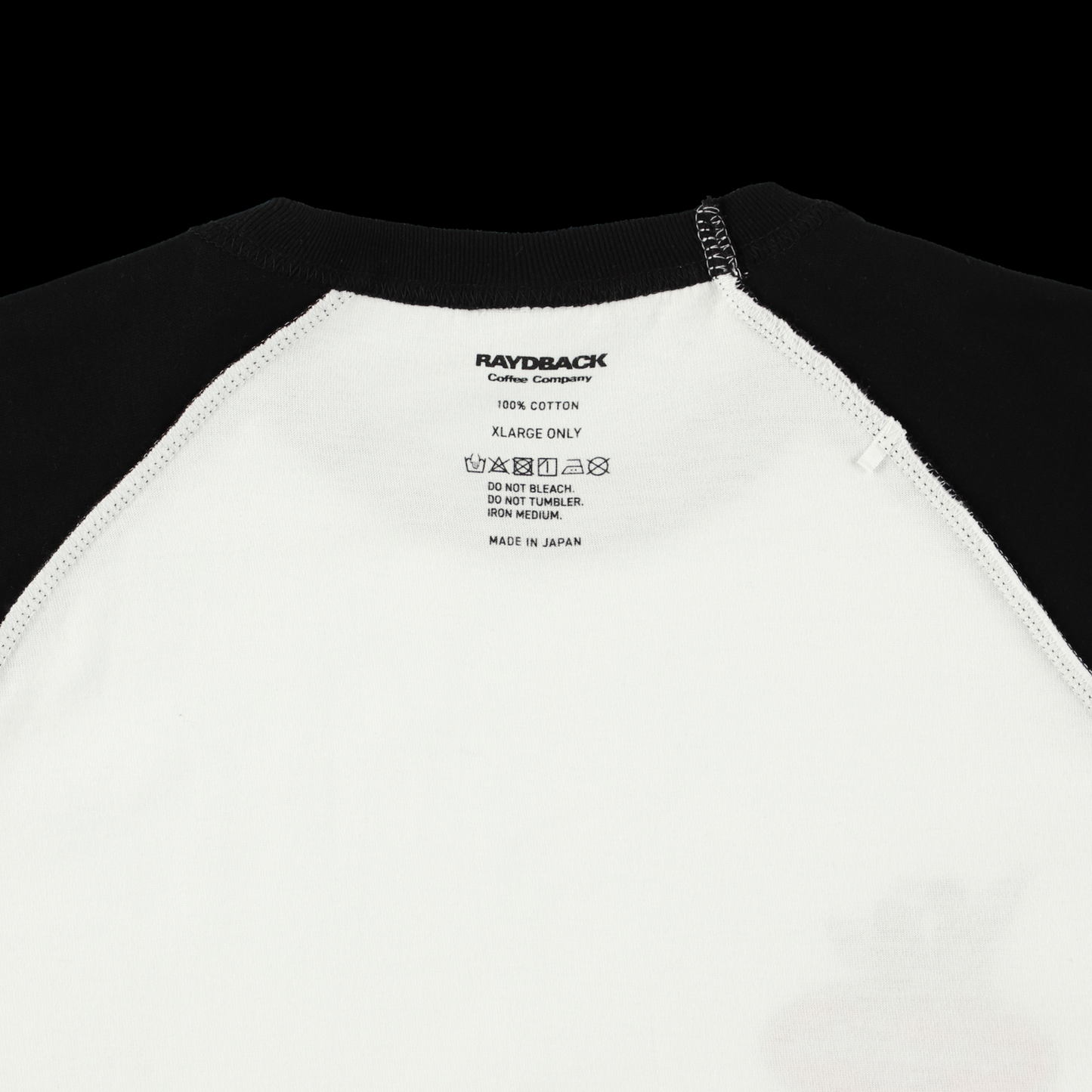 -RAYDBACK COFFEE COMPANY
STAFF RAGLAN TEE- (Black)