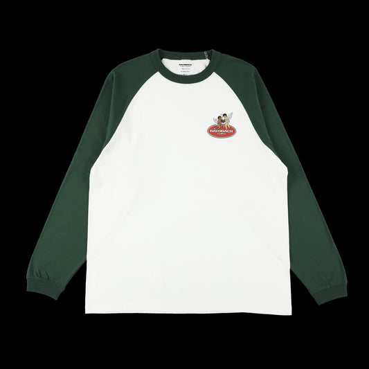 -RAYDBACK COFFEE COMPANY STAFF RAGLAN TEE- (Green)