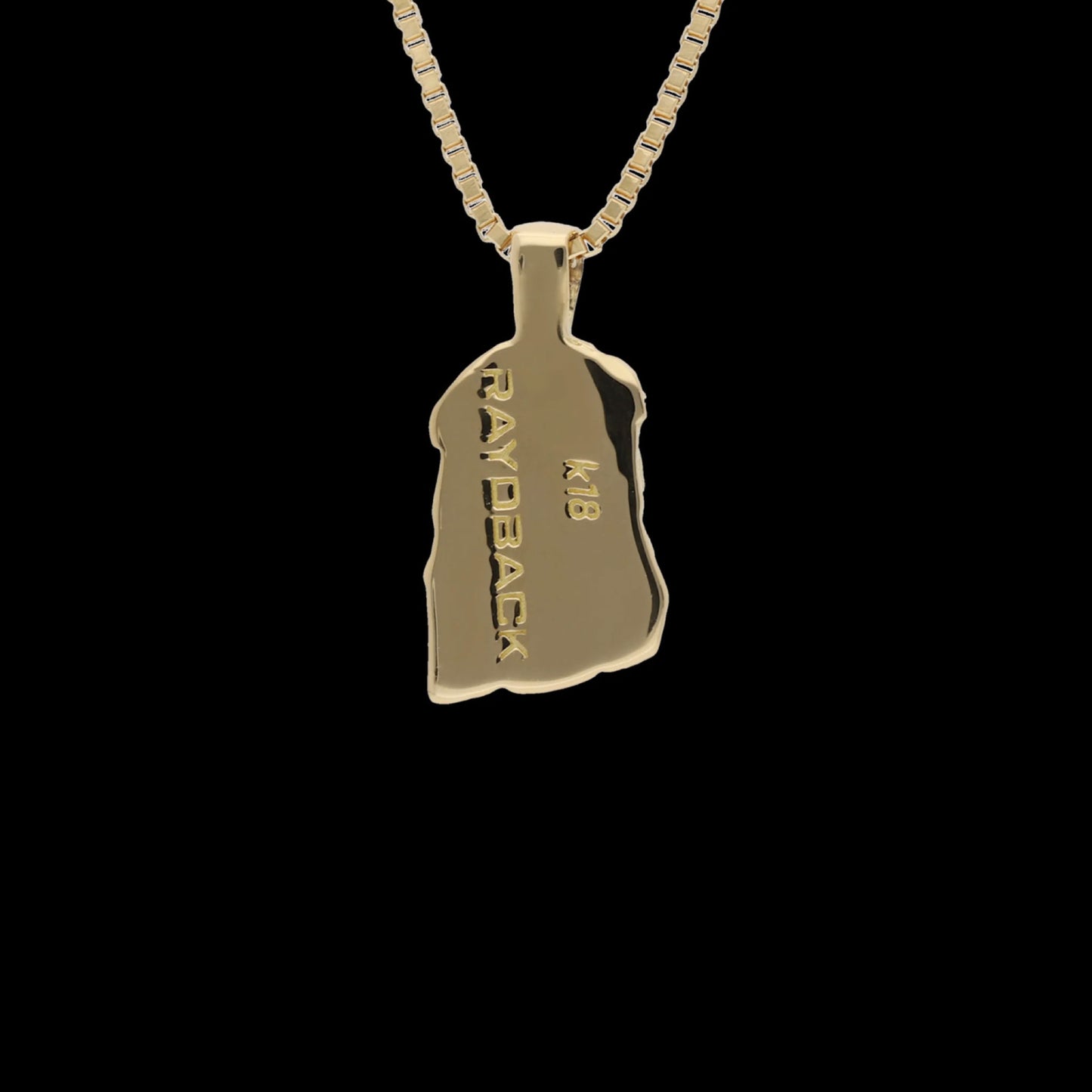 -JESUS 18K GOLD PENDANT- (DIAMOND EYES)